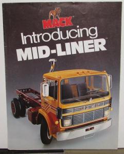 1989 Mack Truck Mid Liner Standard Specification Fold Out Sale Brochure Original