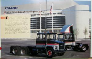 1989 Mack Trucks Model CM 400 Standard Specifications Sales Brochure Original