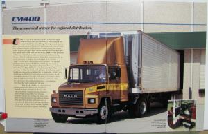 1989 Mack Trucks Model CM 400 Standard Specifications Sales Brochure Original