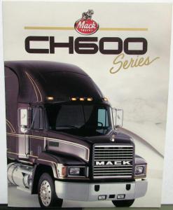 1989 Mack Model CH 600 Series Fold Out Poster Sales Brochure Original