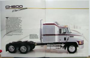 1989 Mack Model CH 600 Series Fold Out Poster Sales Brochure Original