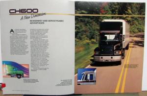 1989 Mack Model CH 600 Series Fold Out Poster Sales Brochure Original