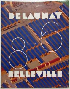 1931-1932 Delaunay Belleville 8 and 6 Sales Folder Poster - French Text