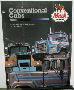 1989 Mack Trucks Conventional Cabs Features Sales Brochure Folder Original