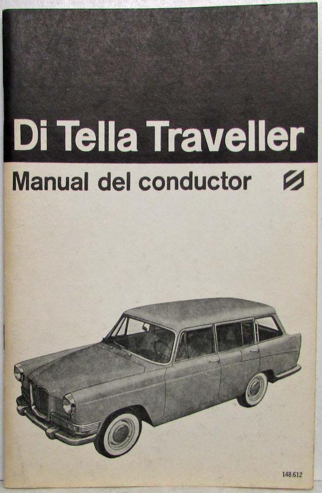 1963 Siam Di Tella Traveller Drivers Owners Manual - Spanish Text