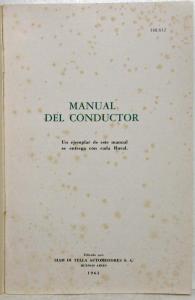 1963 Siam Di Tella Traveller Drivers Owners Manual - Spanish Text