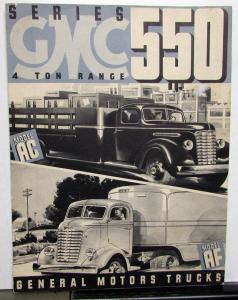1939 GMC 550 Truck Models AC & AF Sales Brochure Folder Original Form A 311