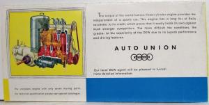 1958 Auto Union Full Line Sales Folder Small Poster