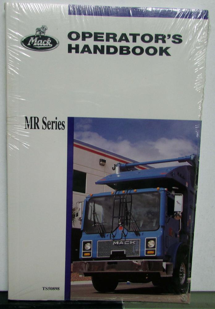 1998 Mack Trucks MR Series Operstors Handbook Attached Postcard Original