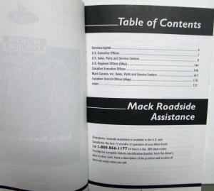 1998 Mack Trucks North America Sales Parts Service Directory Original