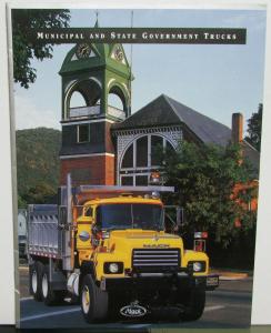 1997 Mack Municipal And State Government Trucks Sales Brochure Original