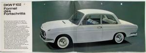 1964 Auto Union DKW F102 Sales Folder Poster - German Text