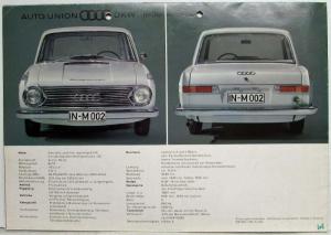 1964 Auto Union DKW F102 Sales Folder Poster - German Text