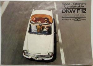 1963-1965 Auto Union DKW F12 Roadster Sales Folder Poster