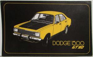 1974 Dodge 1500 GT90 Small Spec Sheet - Argentine Market