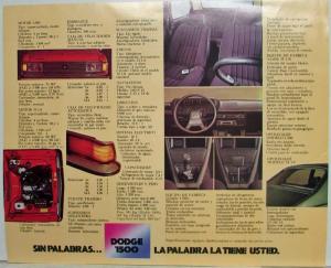 1973-1979 Dodge 1500 Spec Sheet - Spanish Text - Argentine Market