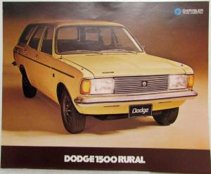 1973-1979 Dodge 1500 Rural Spec Sheet - Spanish Text - Argentine Market