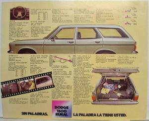 1973-1979 Dodge 1500 Rural Spec Sheet - Spanish Text - Argentine Market