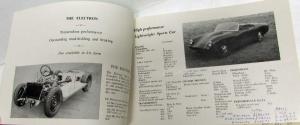 1958-1959 Fairthorpe Electron Spec Folder and Price Sheet - UK