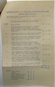 1958-1959 Fairthorpe Electron Minor Spec Folder and Price Sheet - UK