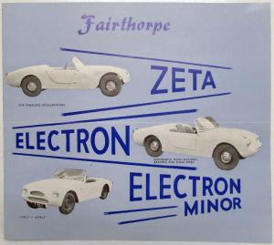 1959 Fairthorpe Cars Spec Folder - Zeta Electron and Electron Minor - UK
