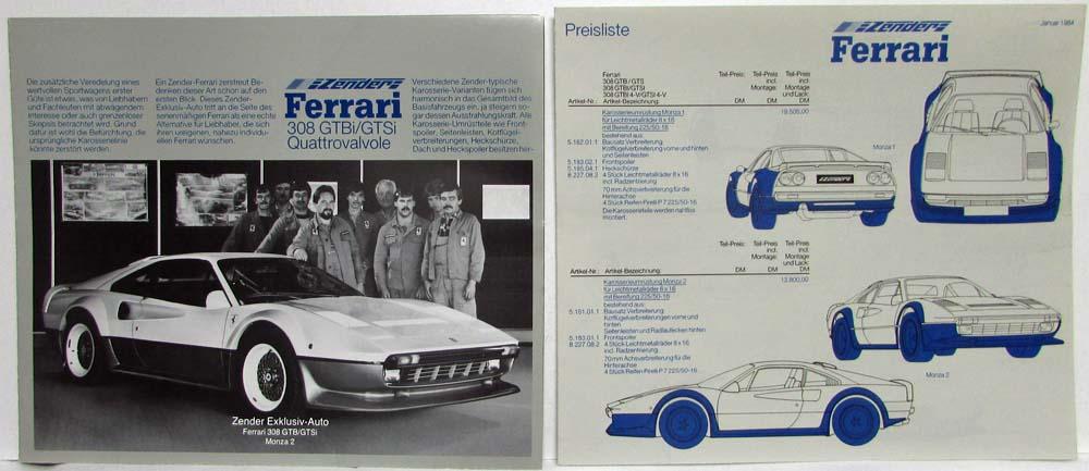 1984 Ferrari Tuner Zender Marketing Kit BB 512i 308… | AutoPaper