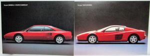 1989-1995 Ferrari Spec Cards in Folder - Japanese Mkt - Testarossa 348 Mondial