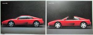 1989-1995 Ferrari Spec Cards in Folder - Japanese Mkt - Testarossa 348 Mondial