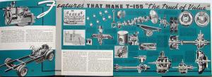 1937 1938 GMC Truck T155 1 & One Fourth Ton Sales Brochure Folder Original