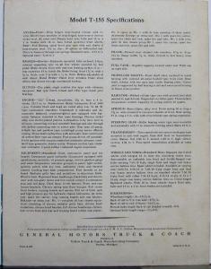1937 1938 GMC Truck T155 1 & One Fourth Ton Sales Brochure Folder Original