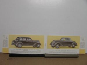 1937 Ford V8 English Text Touring Saloon De Luxe Convertible Sales Brochure Orig