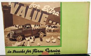 1937 GMC Farm Service Truck Value Sales Brochure Folder MAILER Fragile Original