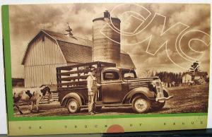 1937 GMC Farm Service Truck Value Sales Brochure Folder MAILER Fragile Original