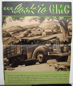 1937 GMC Farm Service Truck Value Sales Brochure Folder MAILER Fragile Original