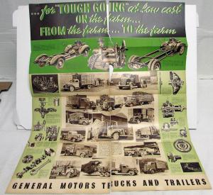1937 GMC Farm Service Truck Value Sales Brochure Folder MAILER Fragile Original