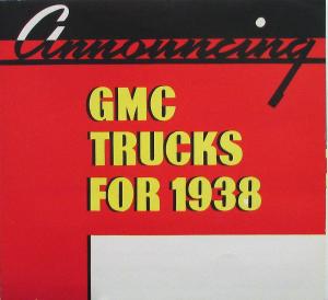 1938 GMC Trucks Light Duty Pickup Panel Stake Sales Brochure MAILER Original