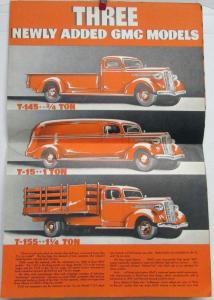 1938 GMC Complete Truck Line Sales Brochure MAILER Original Oversized