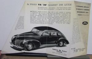 1939 Ford V8 30 ENGLISH TEXT Pricing Sales Brochure Original