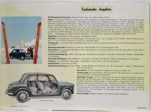 1955 Fiat 1100 Sales Folder - German Text