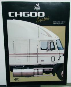 1988 Mack Trucks CH600 Series Diagrams Dimensions Sales Brochure Original
