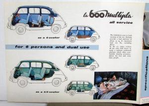 1958 Fiat 600 Sales Folder