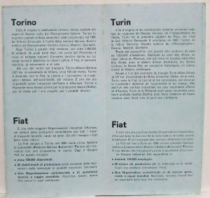 1959 Fiat Land Sky and Sea Company Brochure - Italian and French Text