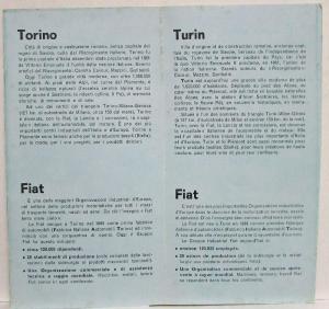 1959 Fiat Land Sky and Sea Company Brochure - Italian and French Text