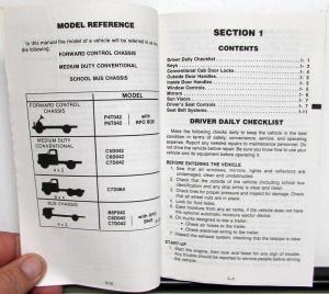 1986 Chevrolet Medium Duty Truck and School Bus Owners Manual