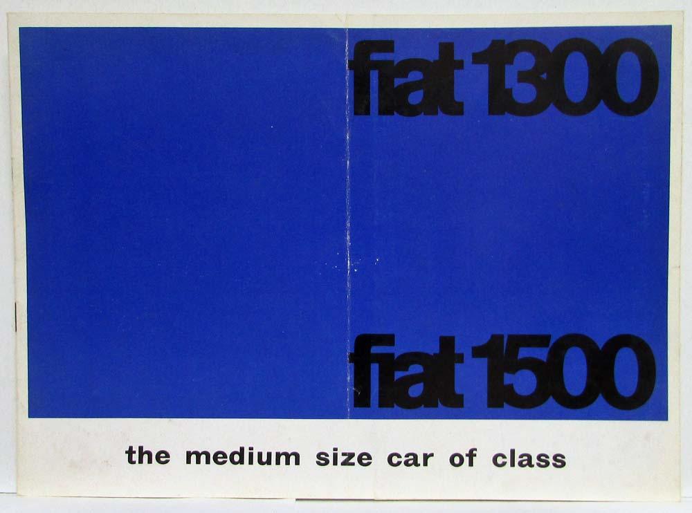 1962 Fiat 1300 & 1500 The Medium Size Car of Class Sales Brochure