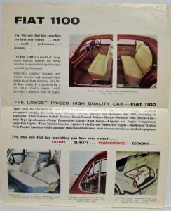 1962-1966 Fiat 1100 Sales Folder - Australian