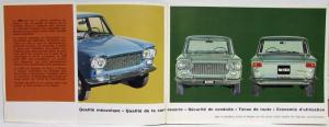 1963 Fiat 1300 Sales Brochure - French Text