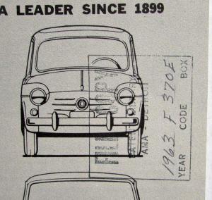 1963 Fiat World Famous for Economy and Reliability Sales Folder