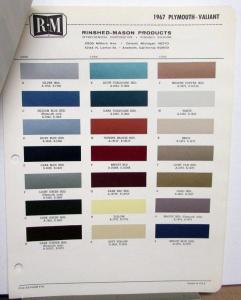 1967 Chrysler Plymouth Dealer Technical Service Bulletin Paint Colors Tips