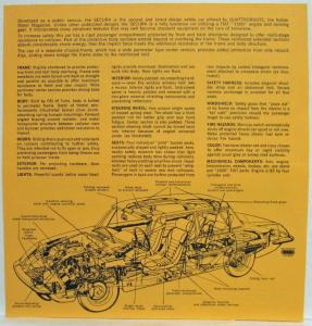 1964 Fiat Secura Promotional Folder Brochure by Italian Magazine Quattroruote